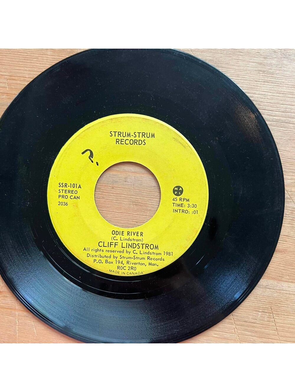 Cliff Lindstorm - Odie River/Fred 45rpm VG+ R89